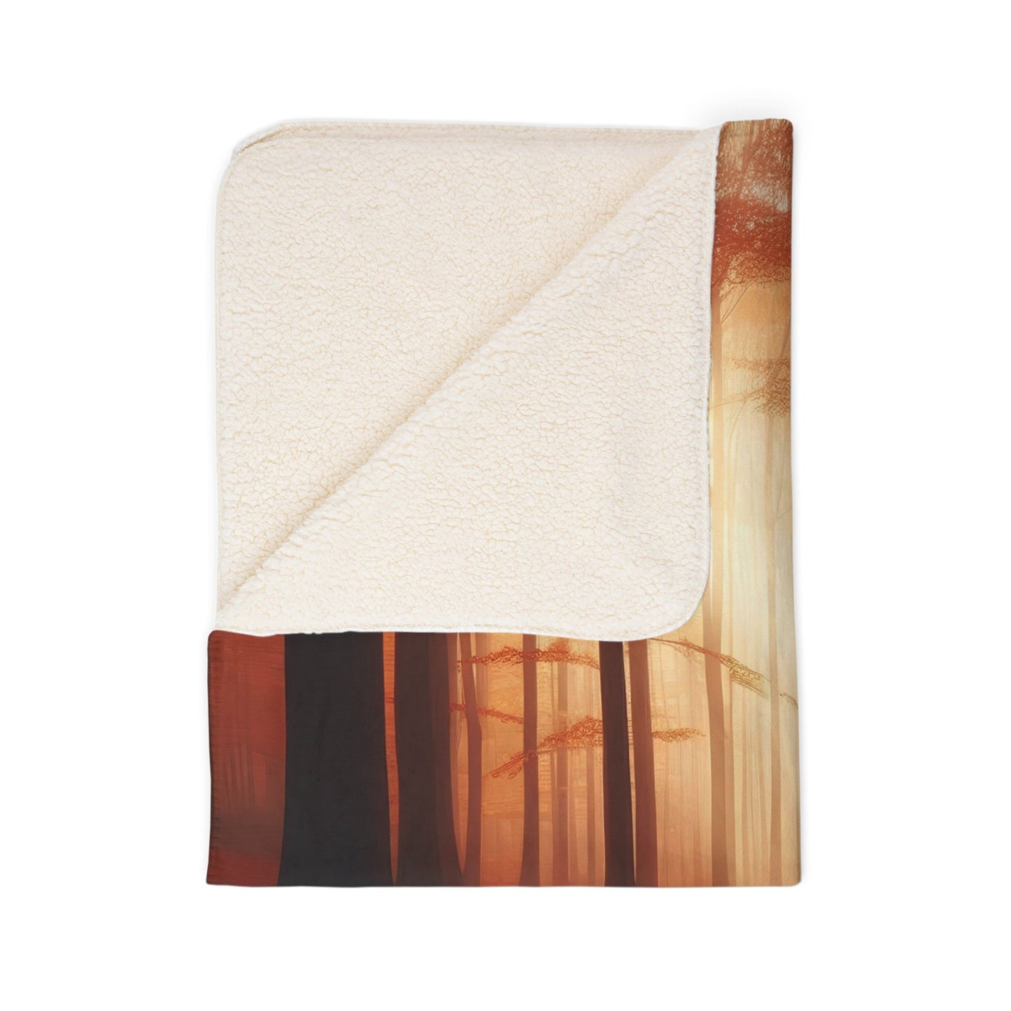 Antlered Silence Fleece Sherpa Blanket
