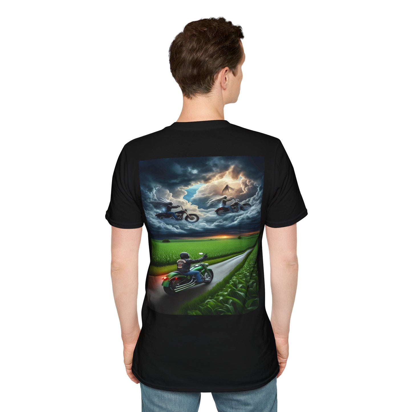 riders above Unisex Softstyle T-Shirt