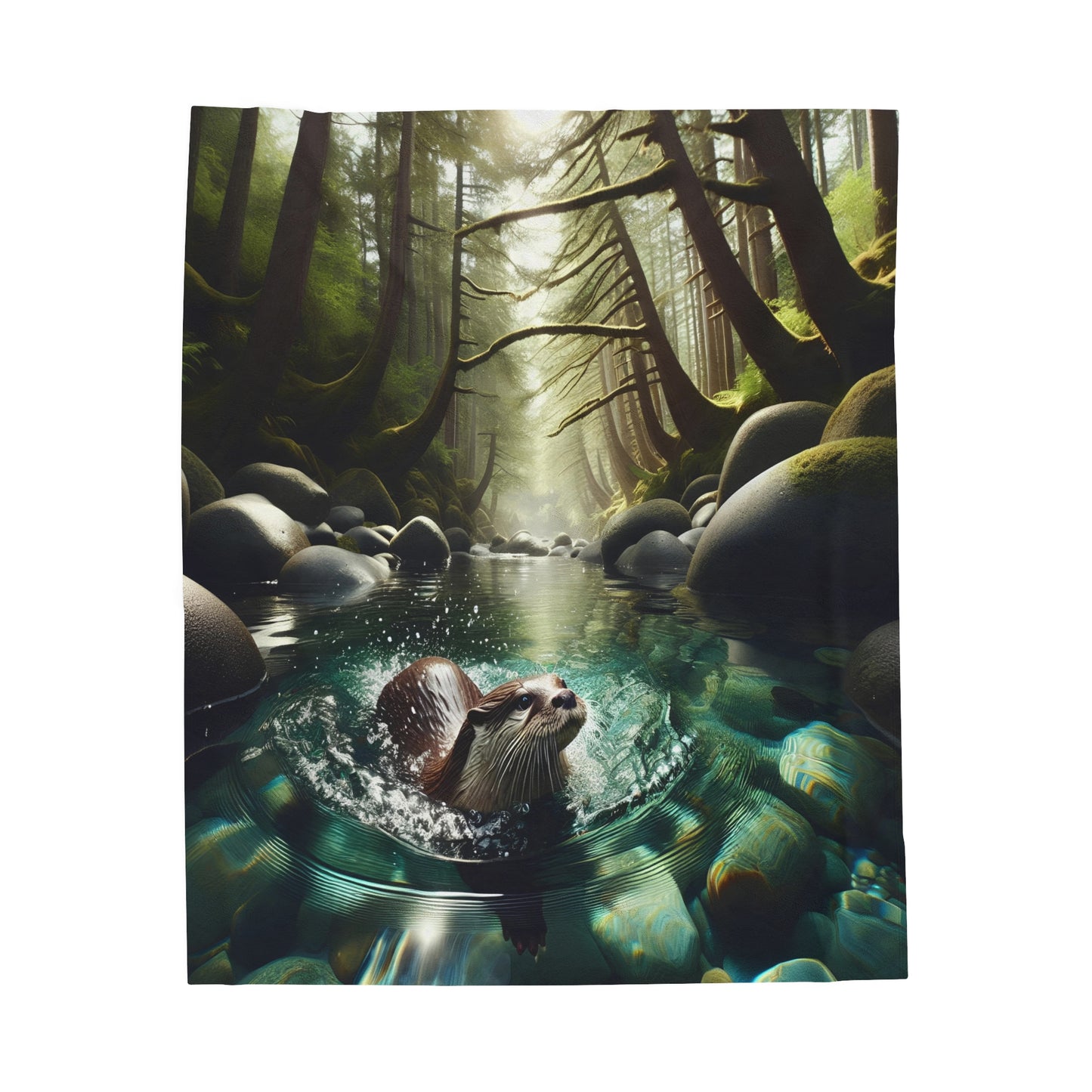 Playful Currents Velveteen Plush Blanket