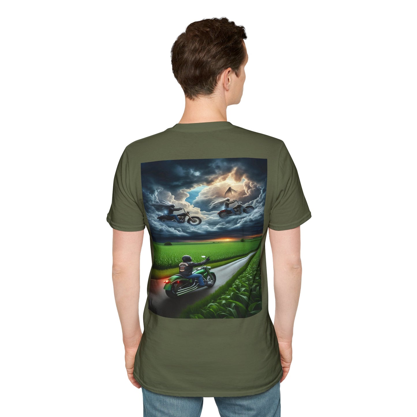 riders above Unisex Softstyle T-Shirt