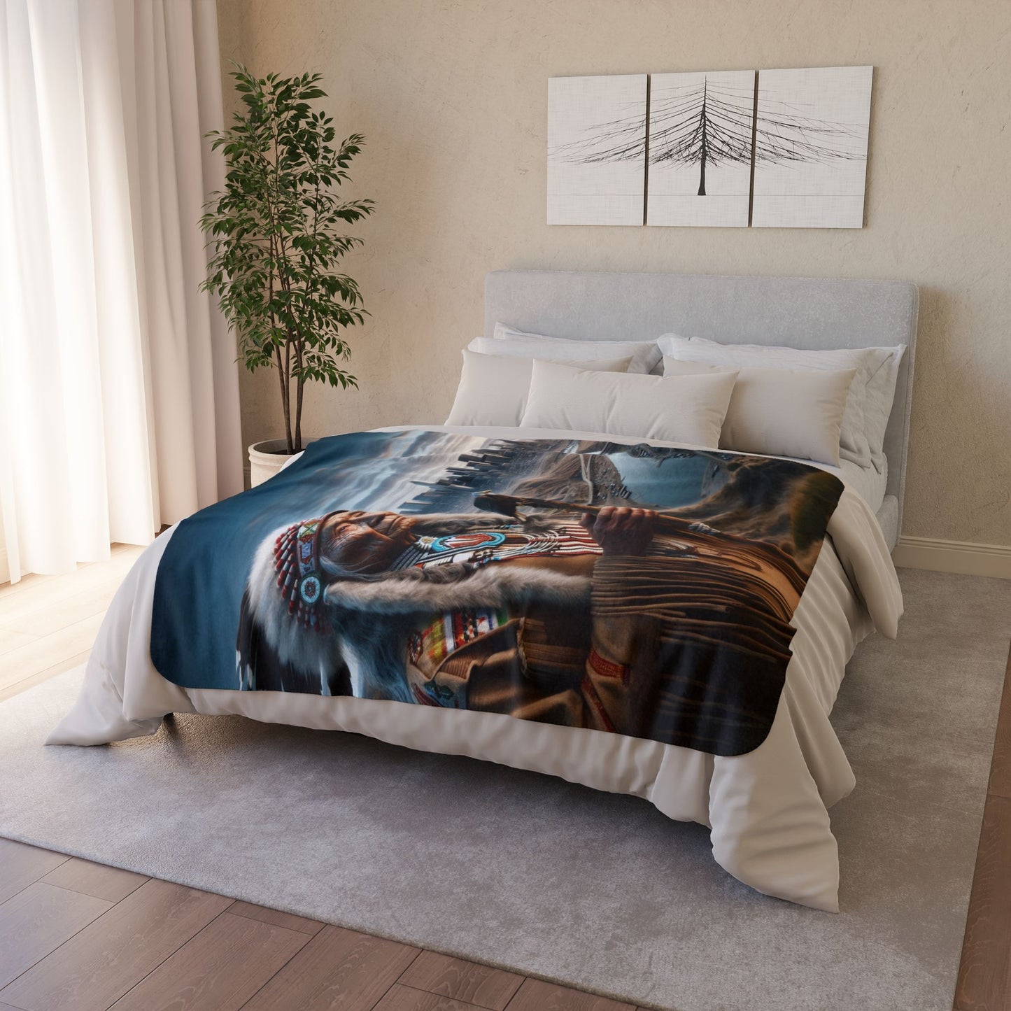 Tears of the Forgotten Plains Fleece Sherpa Blanket