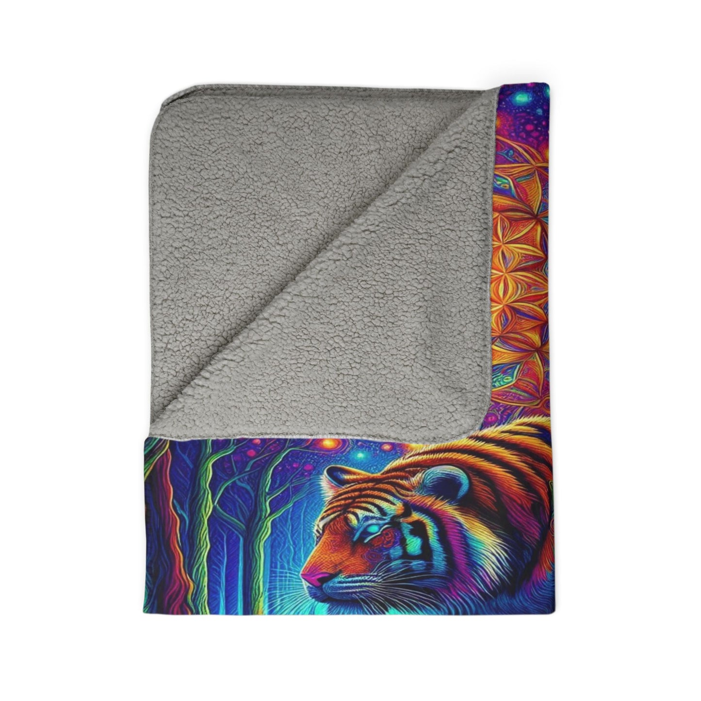 Tiger’s Trance Fleece Sherpa Blanket
