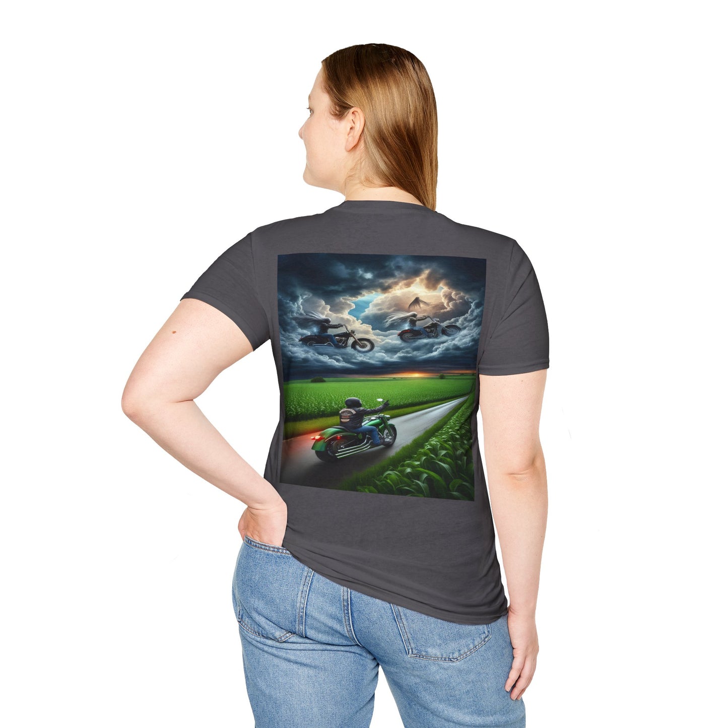 riders above Unisex Softstyle T-Shirt