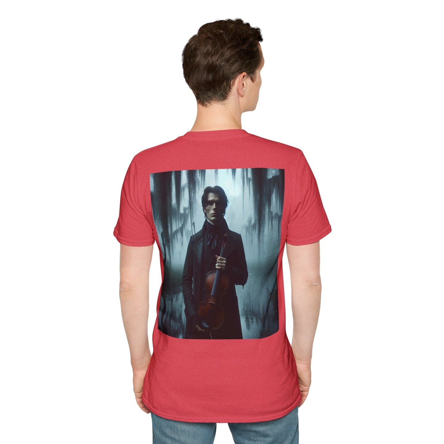 Mysterious violinist Unisex Softstyle T-Shirt