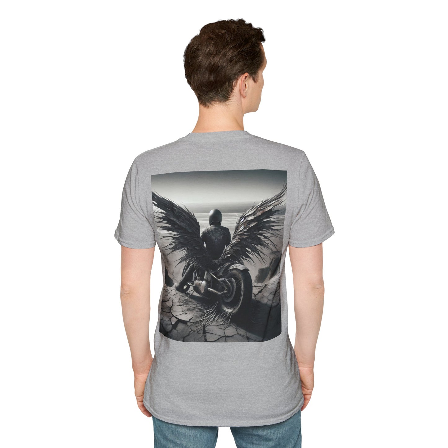 metal rider lonley desert Unisex Softstyle T-Shirt