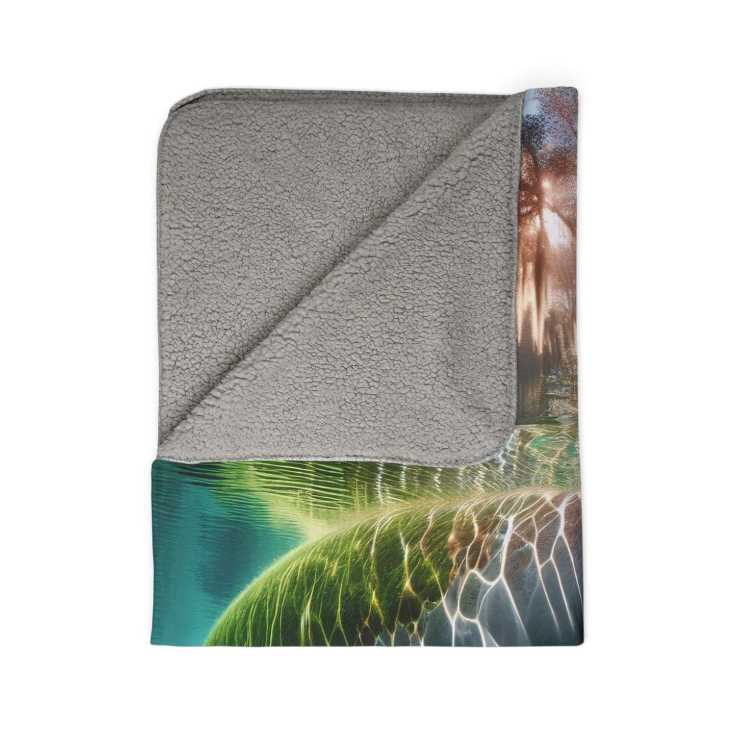 Serene Waters Fleece Sherpa Blanket