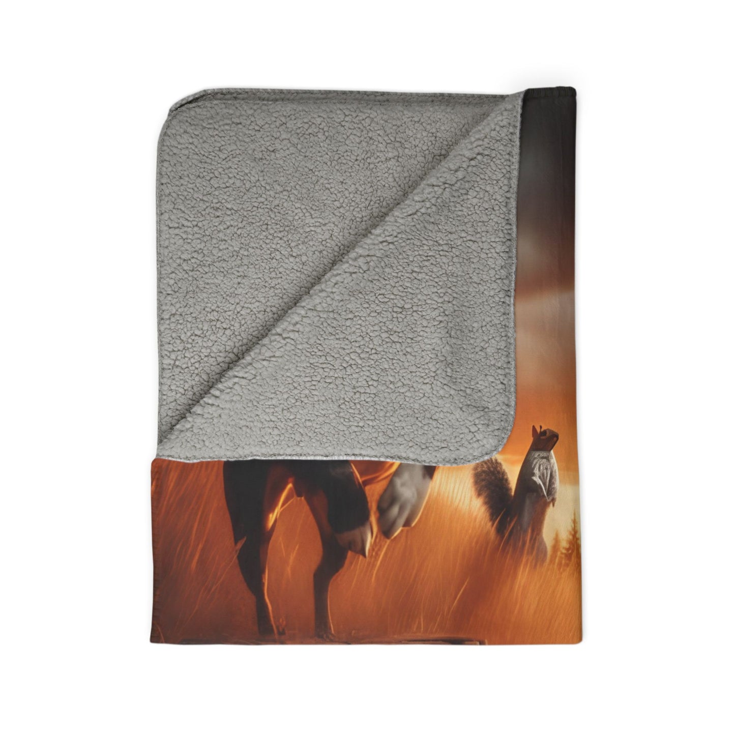old man and his dog Fleece Sherpa Blanket