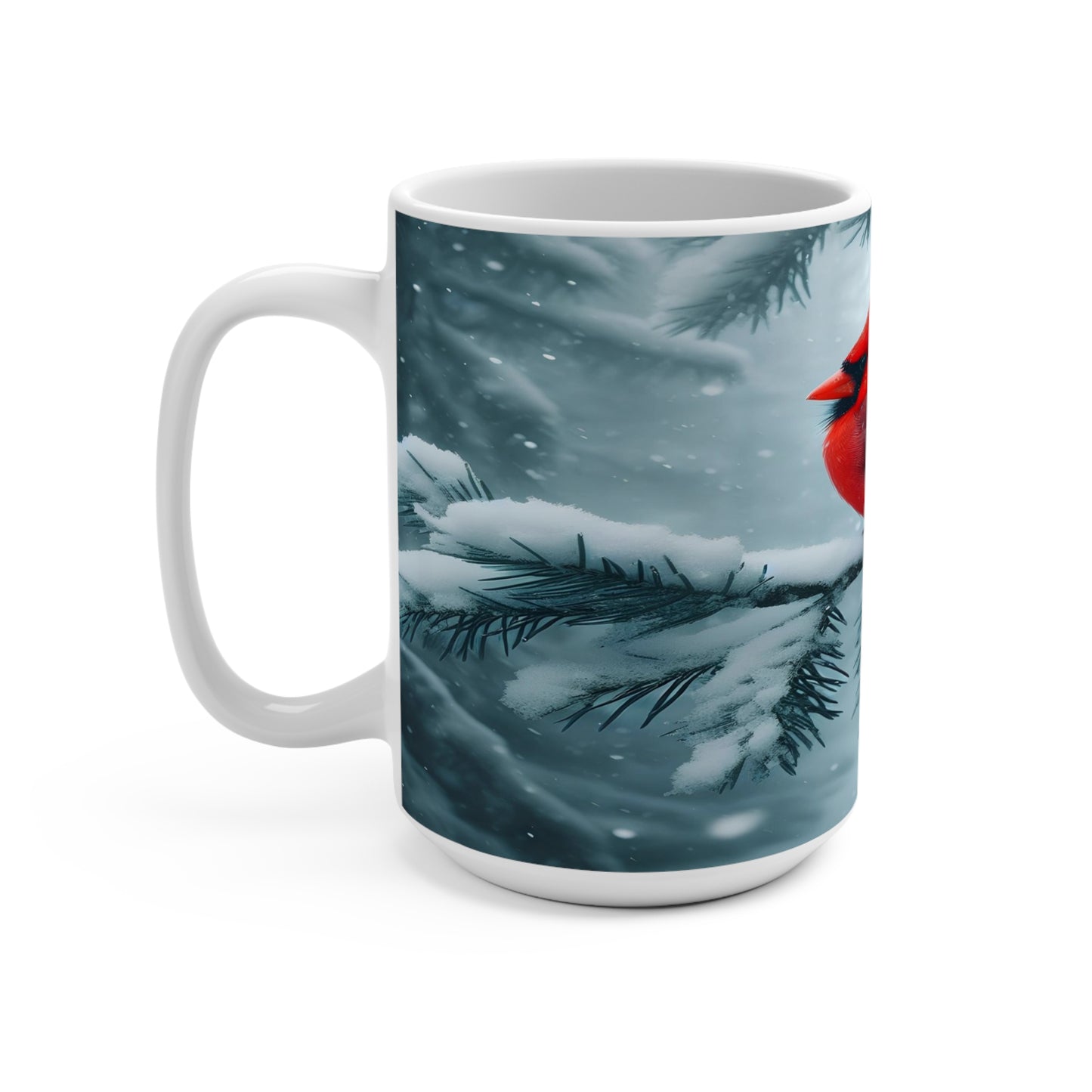 Snowglow Cardinal Mug 15oz