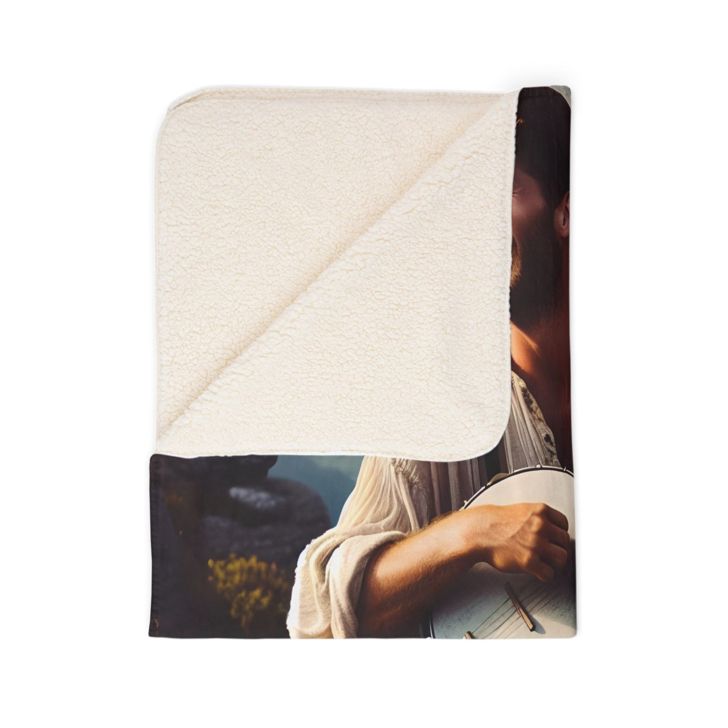 Appalachian banjo Fleece Sherpa Blanket