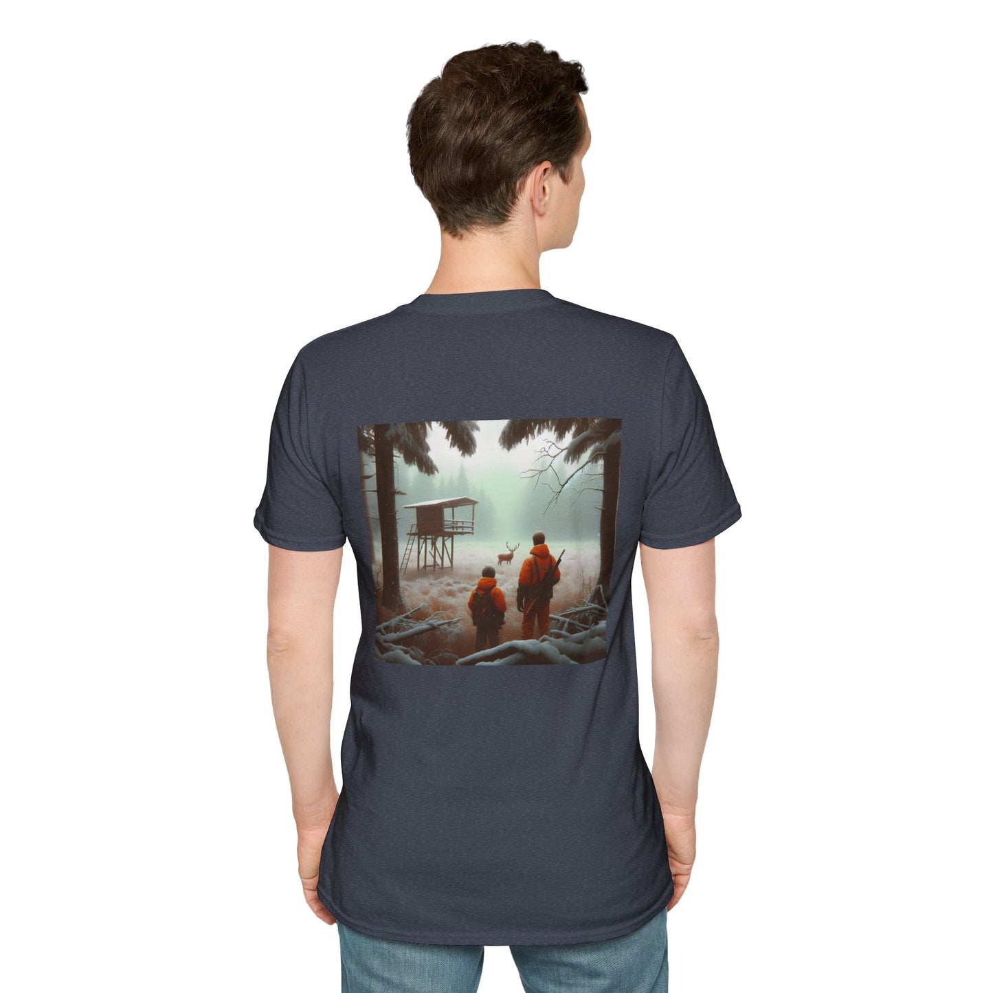 Winter's Gaze: Father & Son Unisex Softstyle T-Shirt