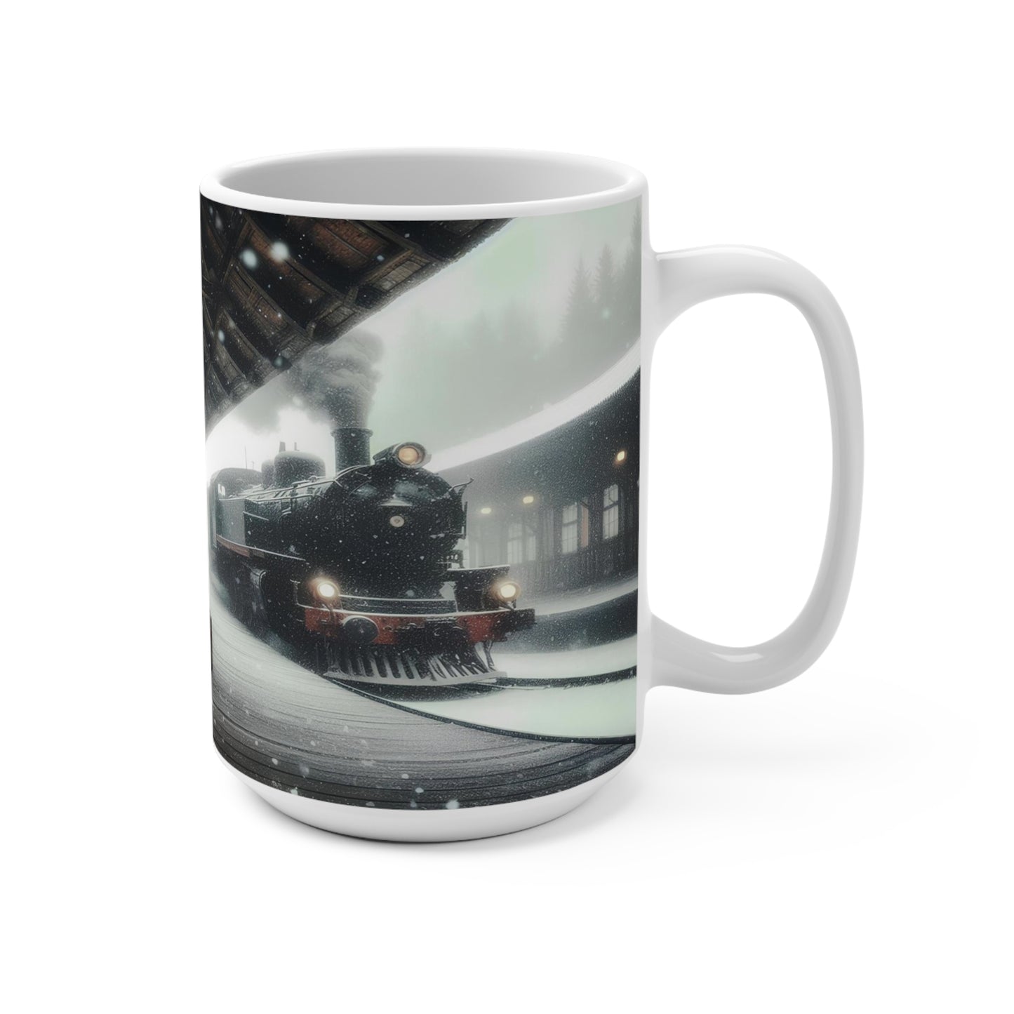 lonely train station Mug 15oz