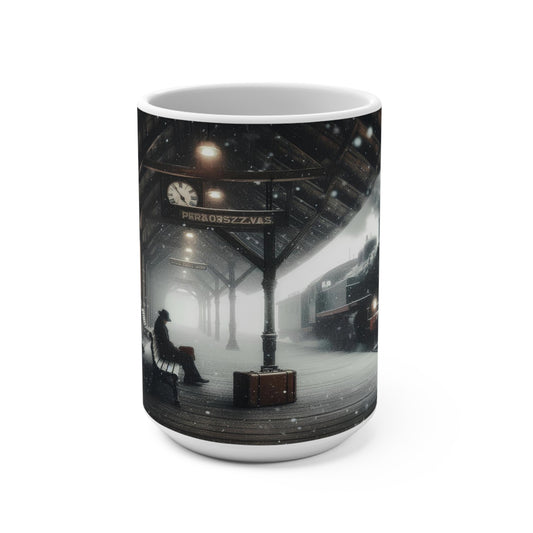 lonely train station Mug 15oz