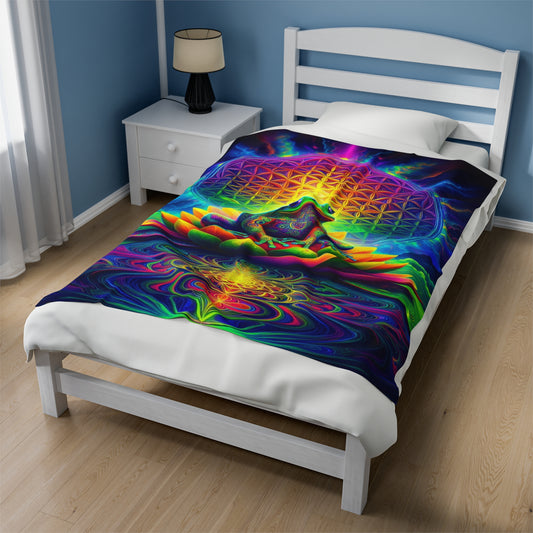 Frog’s Nirvana Velveteen Plush Blanket