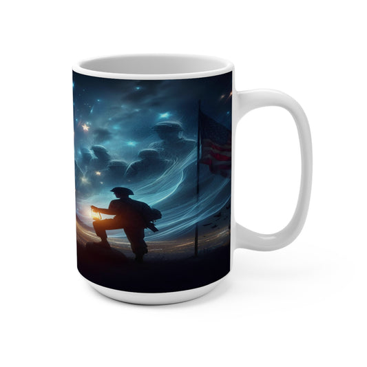 Soldier, starry night Mug 15oz