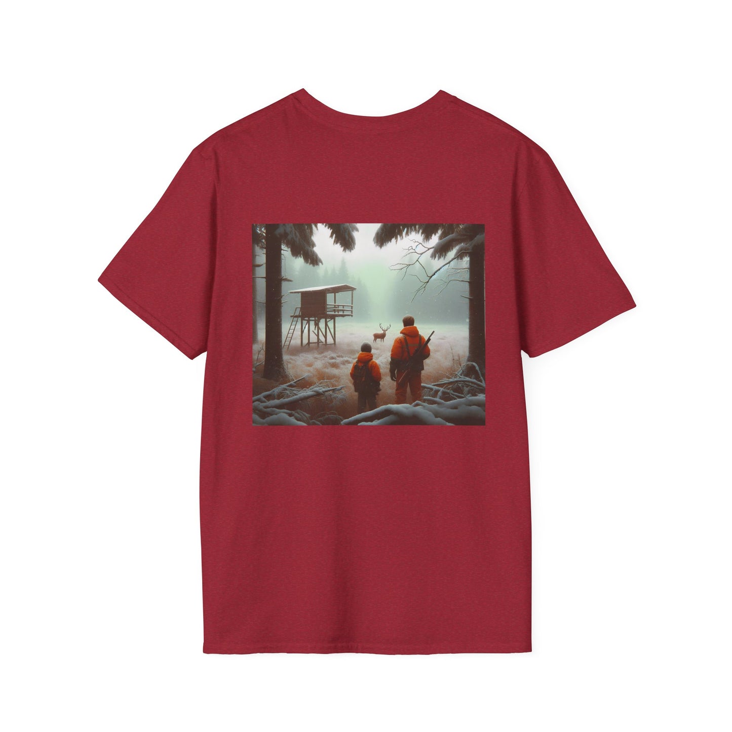 Winter's Gaze: Father & Son Unisex Softstyle T-Shirt