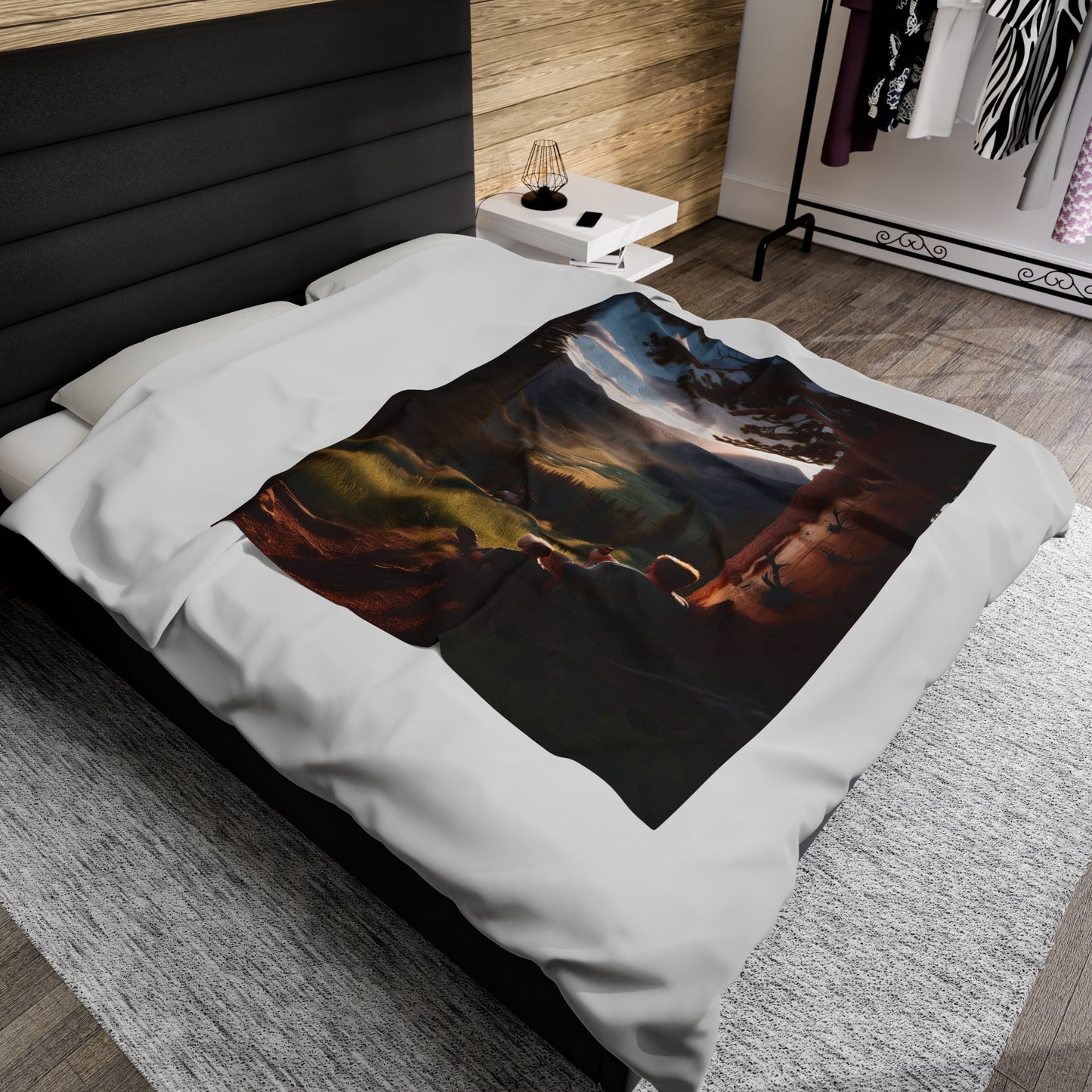 Trailside Reflections Velveteen Plush Blanket