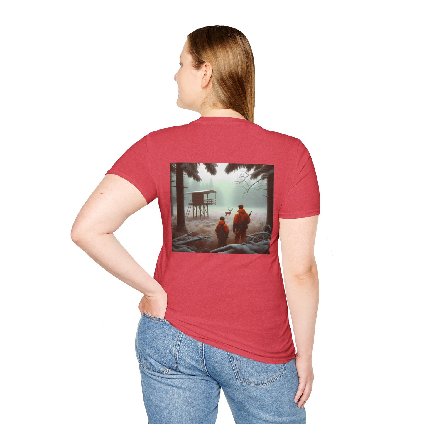 Winter's Gaze: Father & Son Unisex Softstyle T-Shirt