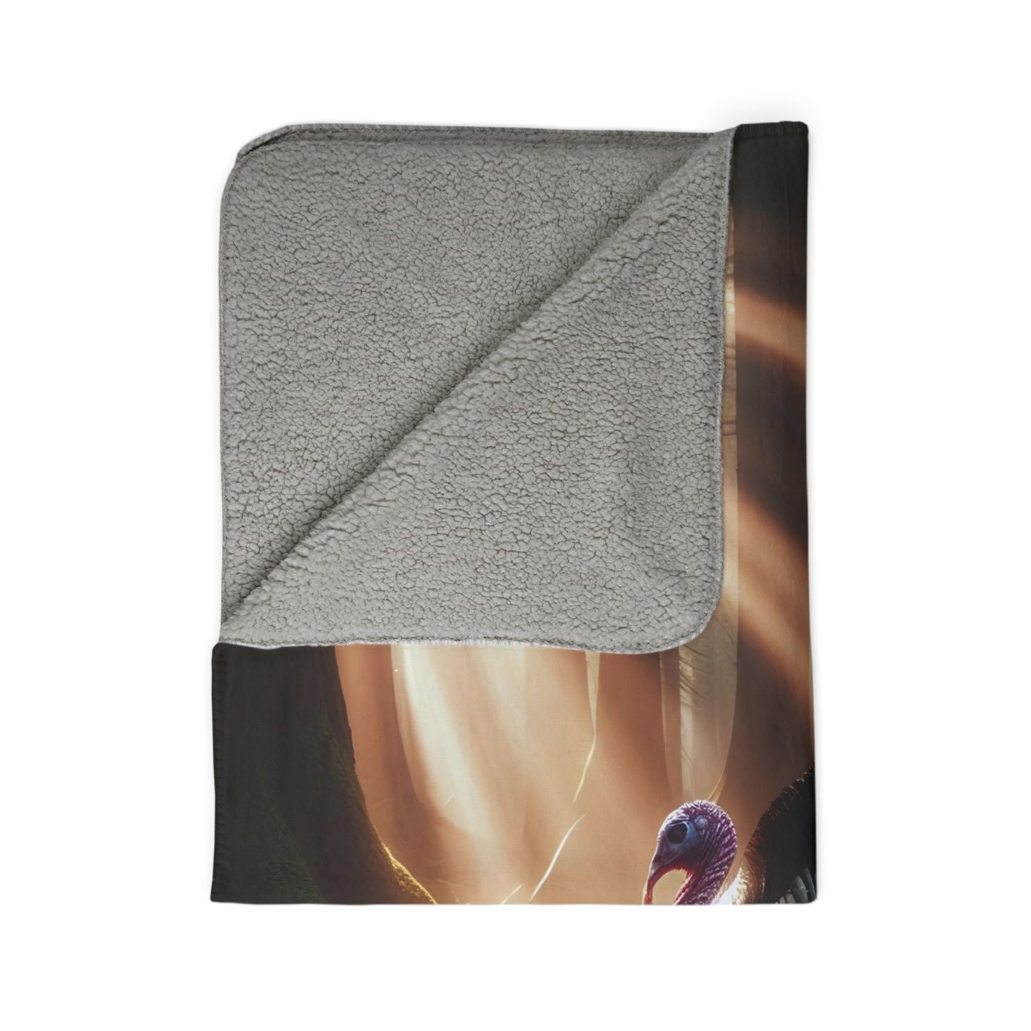 Sunlit Gobbler Fleece Sherpa Blanket