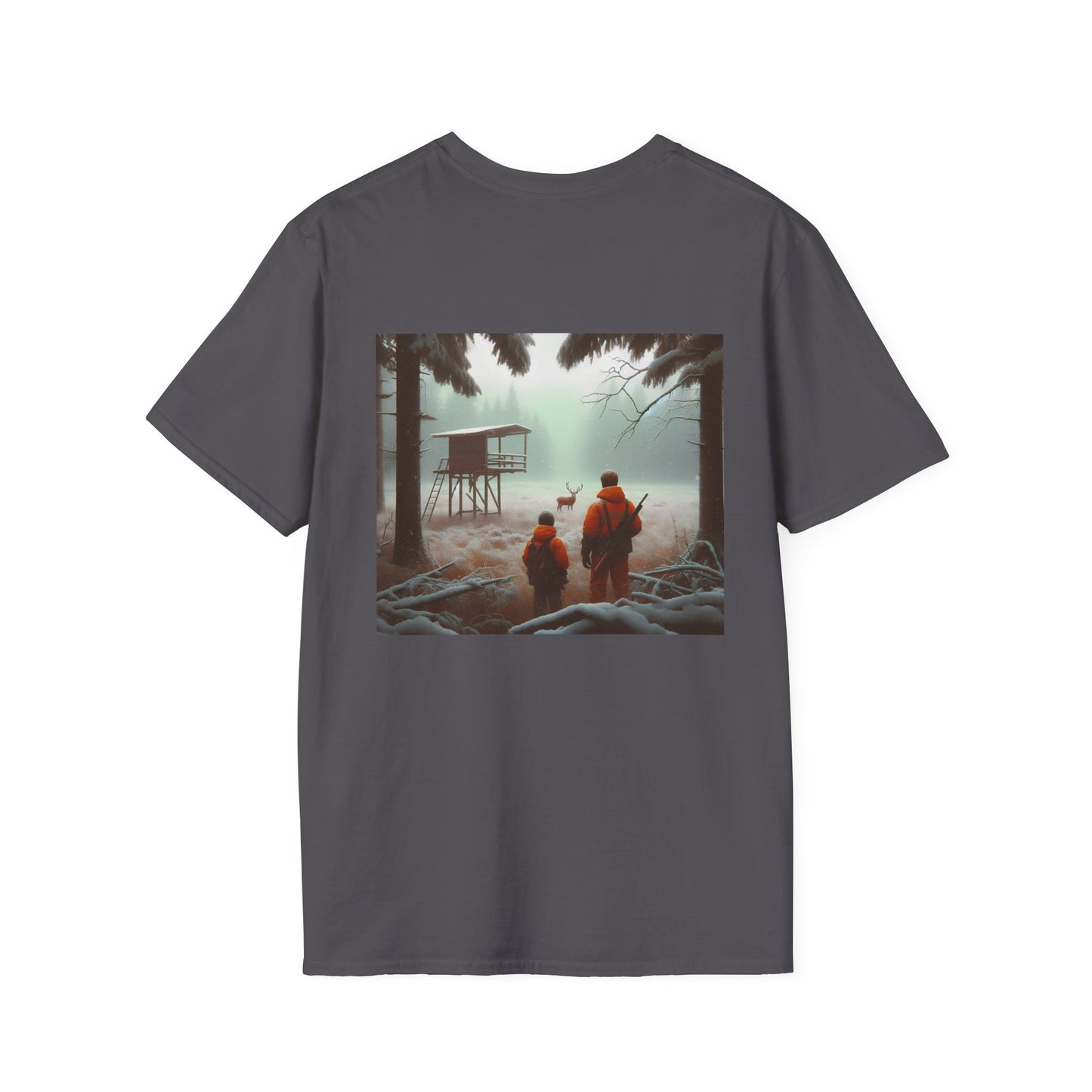 Winter's Gaze: Father & Son Unisex Softstyle T-Shirt