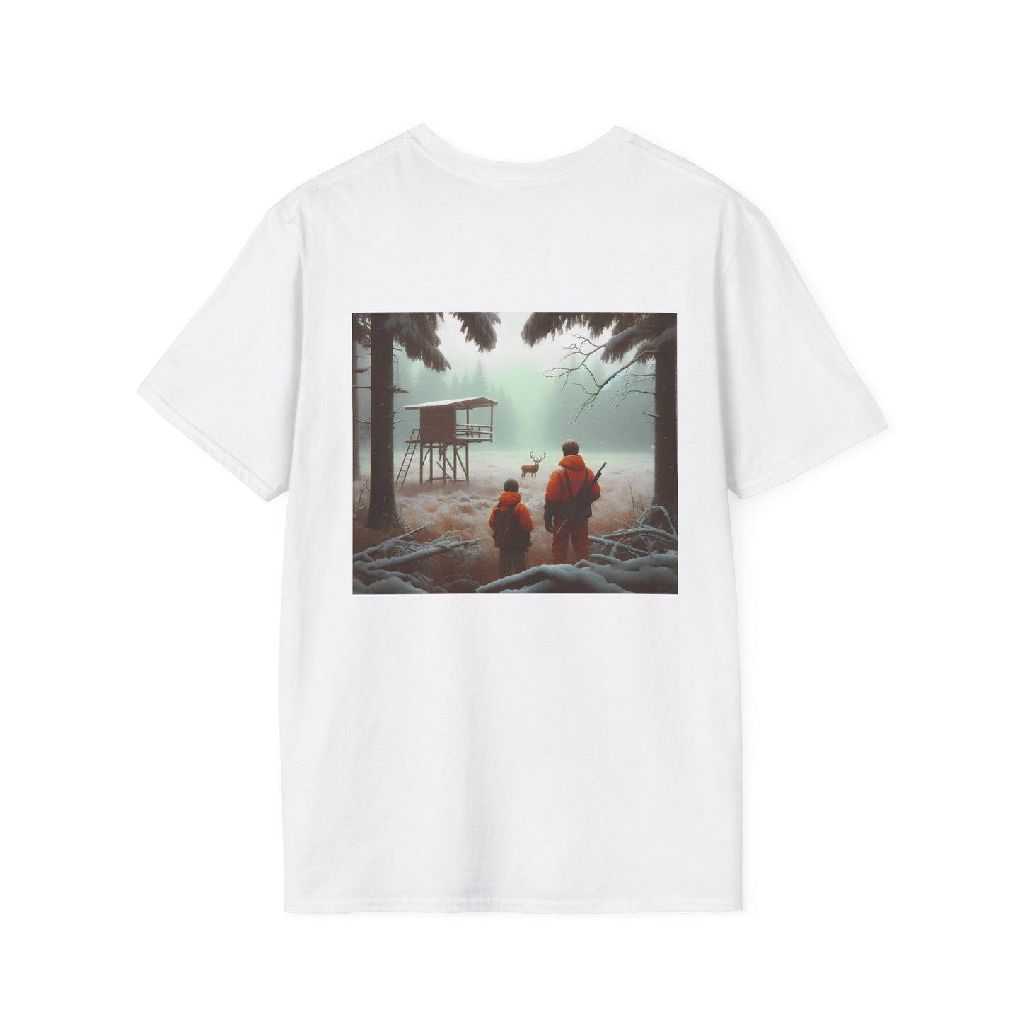 Winter's Gaze: Father & Son Unisex Softstyle T-Shirt