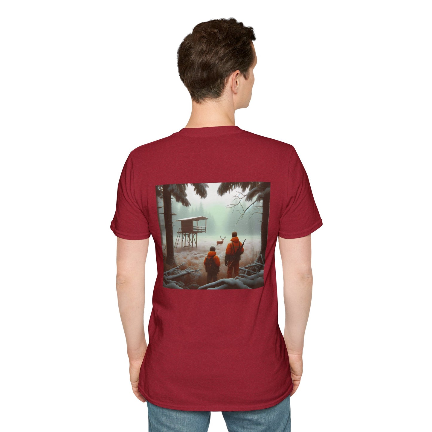 Winter's Gaze: Father & Son Unisex Softstyle T-Shirt