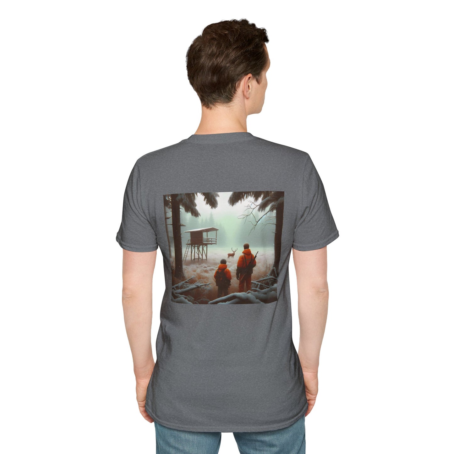 Winter's Gaze: Father & Son Unisex Softstyle T-Shirt