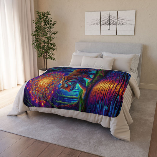 Tiger’s Trance Fleece Sherpa Blanket