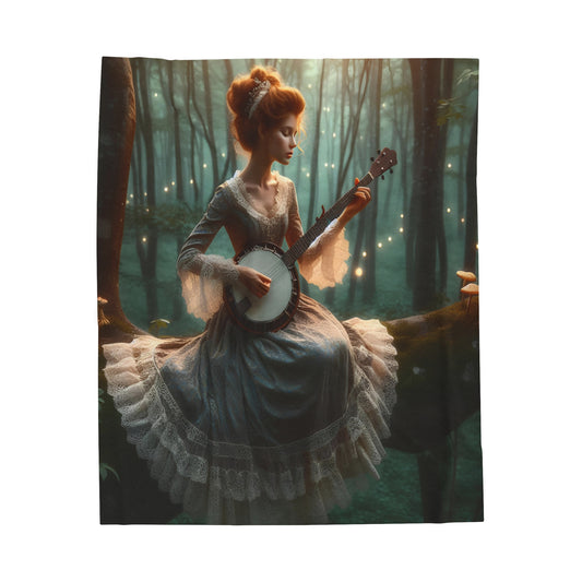 Magical banjo moments Velveteen Plush Blanket