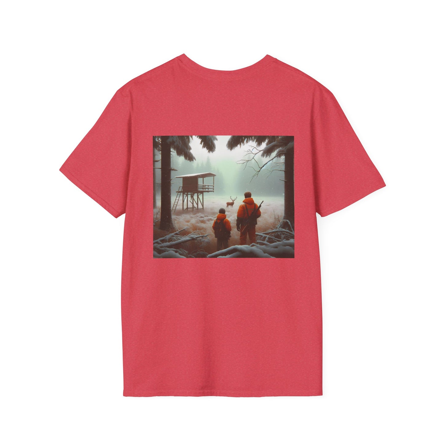 Winter's Gaze: Father & Son Unisex Softstyle T-Shirt