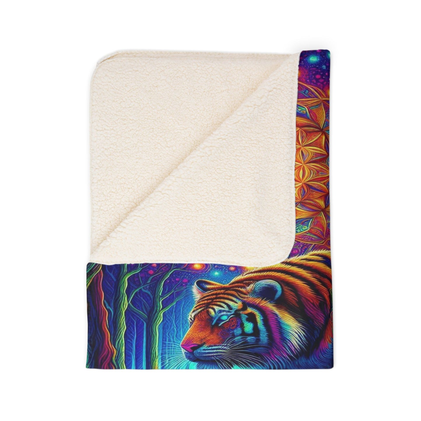 Tiger’s Trance Fleece Sherpa Blanket