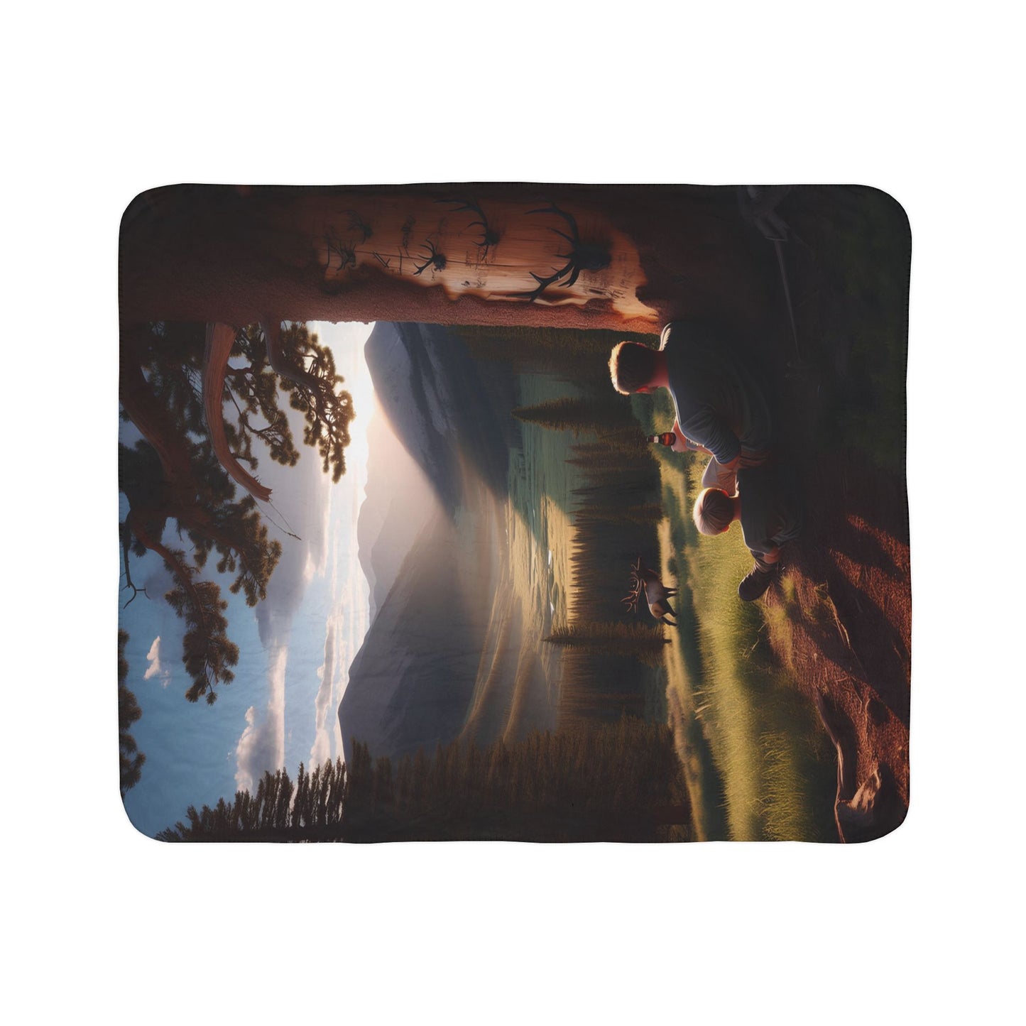 Trailside Reflections Fleece Sherpa Blanket