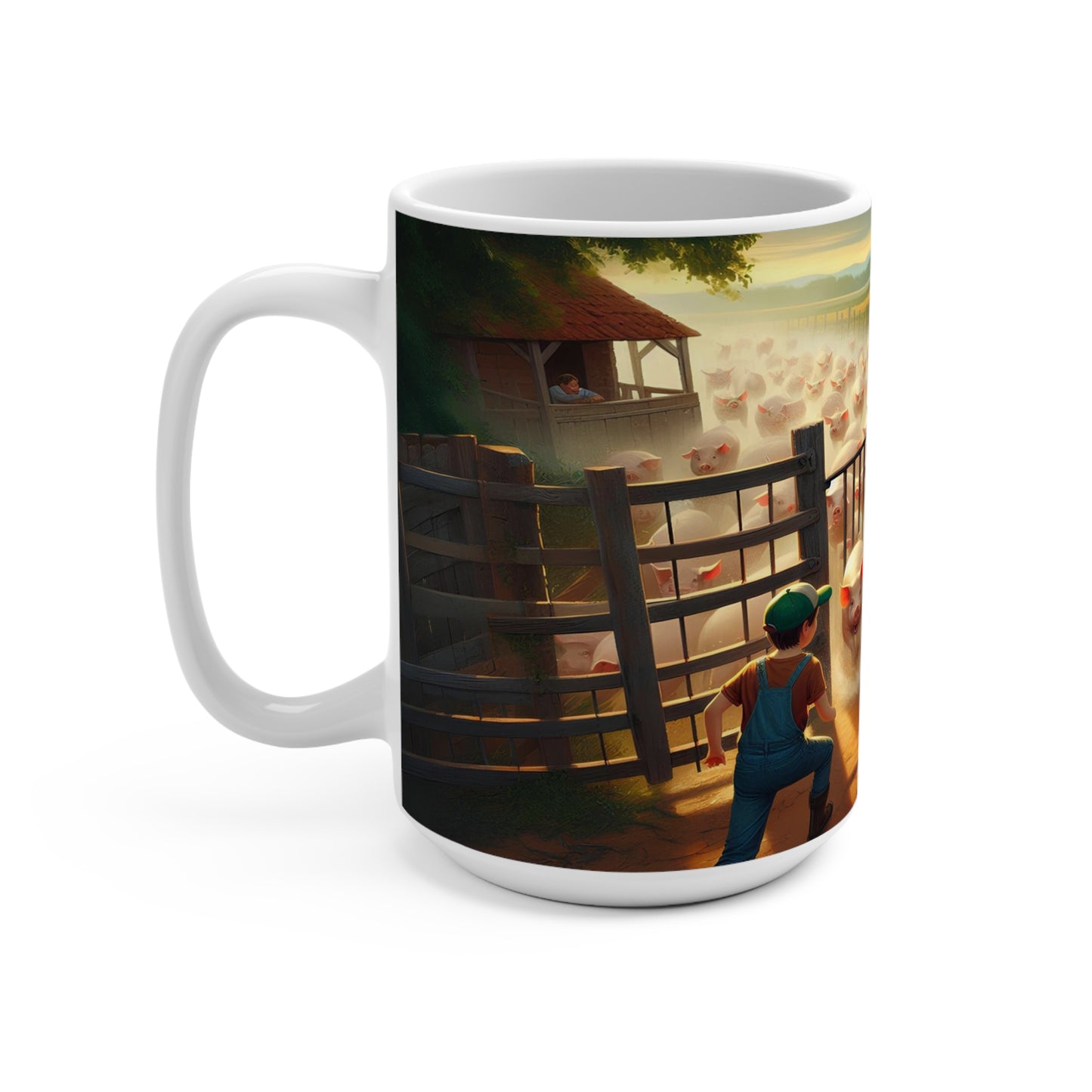 who let the pigs out Mug 15oz