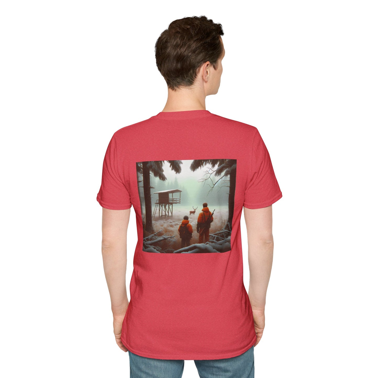 Winter's Gaze: Father & Son Unisex Softstyle T-Shirt
