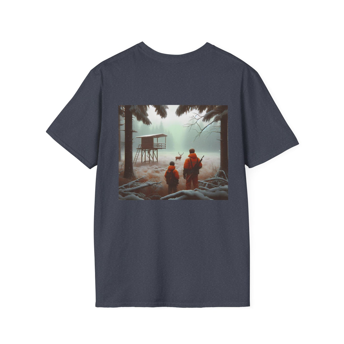 Winter's Gaze: Father & Son Unisex Softstyle T-Shirt