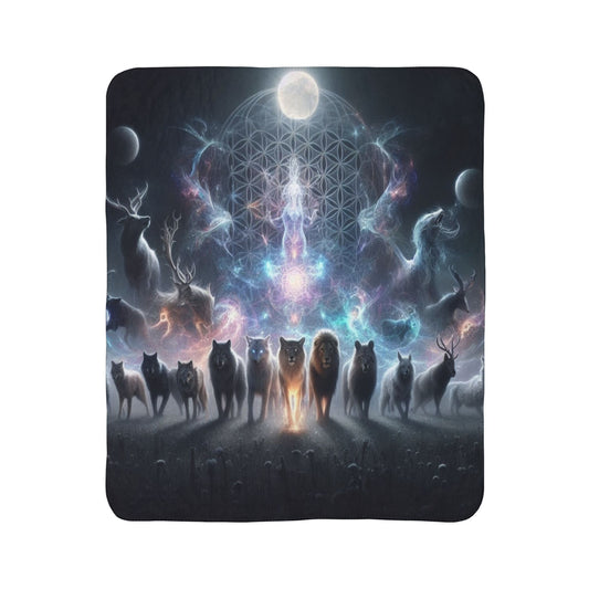 Spirit Wilderness Fleece Sherpa Blanket