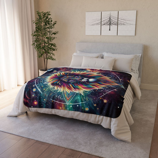 Mythic lion Fleece Sherpa Blanket