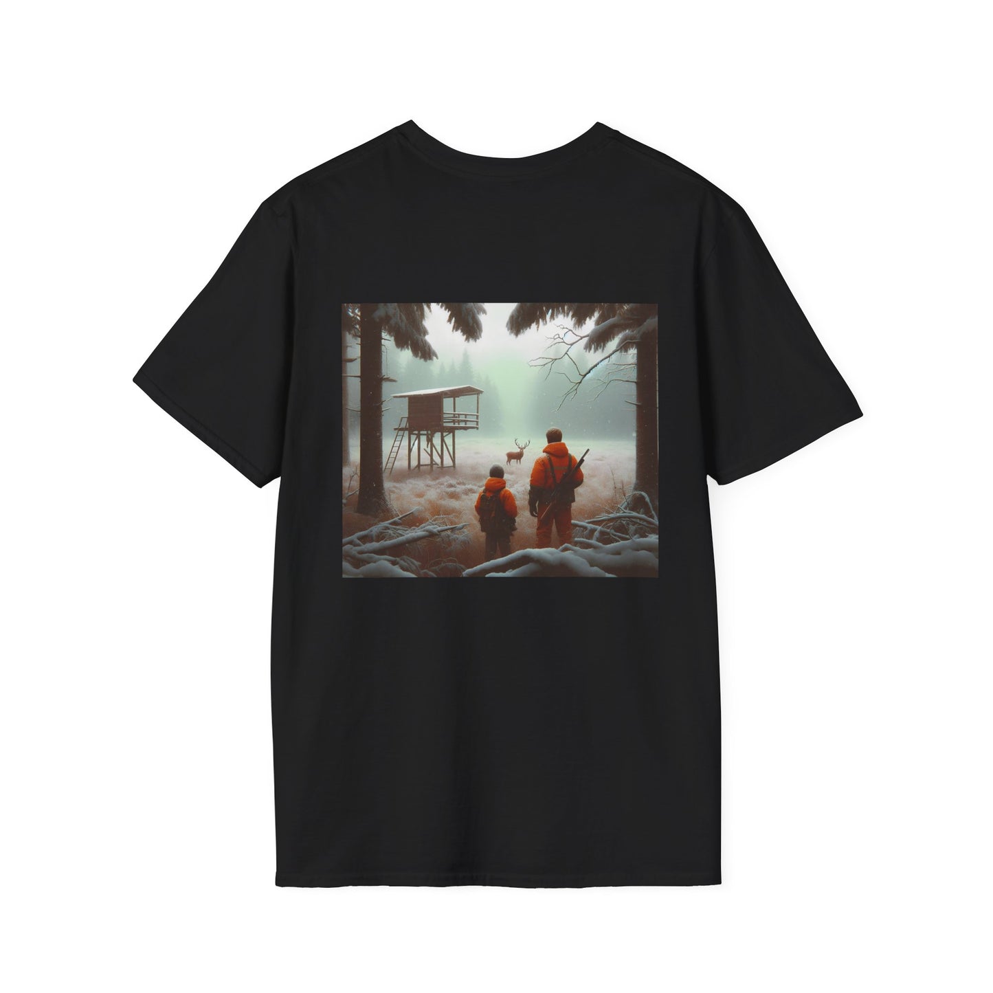 Winter's Gaze: Father & Son Unisex Softstyle T-Shirt