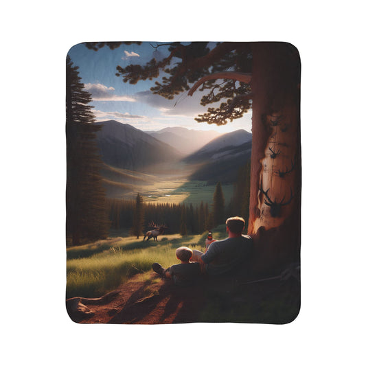 Trailside Reflections Fleece Sherpa Blanket