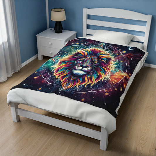 Mythic lion Velveteen Plush Blanket