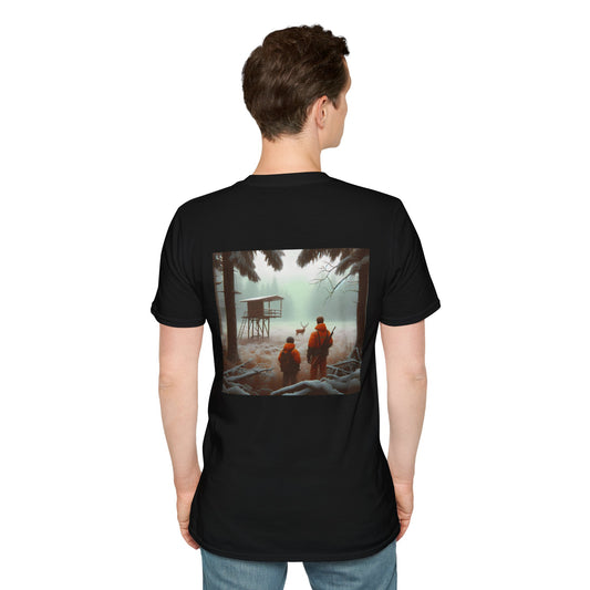 Winter's Gaze: Father & Son Unisex Softstyle T-Shirt