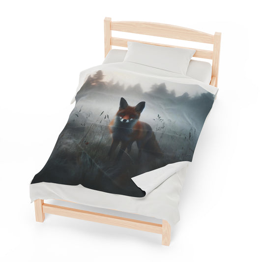 Misty Prowler Velveteen Plush Blanket