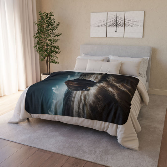 Spirit of the Plains Fleece Sherpa Blanket