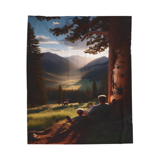 Trailside Reflections Velveteen Plush Blanket