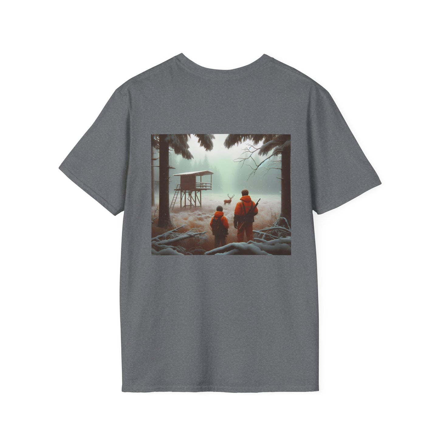 Winter's Gaze: Father & Son Unisex Softstyle T-Shirt