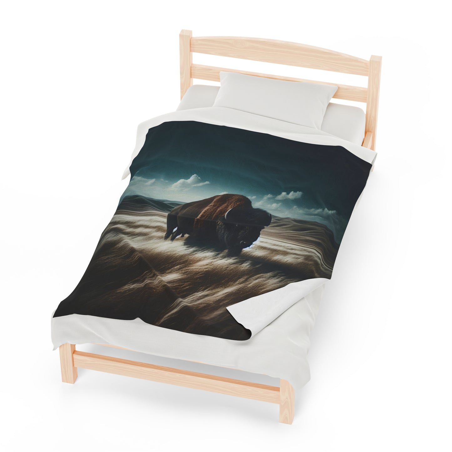 Spirit of the Plains Velveteen Plush Blanket